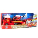Zestaw Straż Ciężarówka Helikopter Samochód Światła Dźwięki LEAN Toys