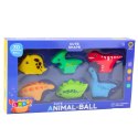 Zestaw Zabawek Do Kąpieli Dinozaury Gumowe Kolorowe 6szt LEAN Toys