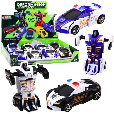 Auto Robot 2w1 Samochód Sportowy Policyjny Napęd Mix LEAN TOYS Auto Robot 2w1 Samochód Sportowy Policyjny Napęd Mix LEAN TOYS