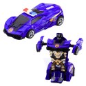 Auto Robot 2w1 Sportowy Samochód Policyjny Napęd Mix LEAN TOYS