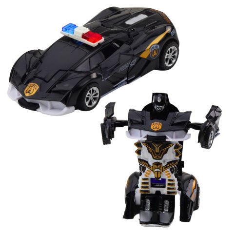 Auto Robot 2w1 Sportowy Samochód Policyjny Napęd Mix LEAN TOYS Auto Robot 2w1 Sportowy Samochód Policyjny Napęd Mix LEAN TOYS