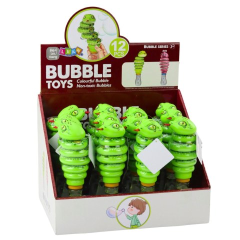 Bańki Mydlane Wąż Rotacyjna Zabawka 2W1 Zielony LEAN Toys Bańki Mydlane Wąż Rotacyjna Zabawka 2W1 Zielony LEAN Toys