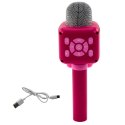 Bezprzewodowy Mikrofon Bluetooth Do Karaoke Nagrywanie Zmiana Głosu Różowy LEAN Toys