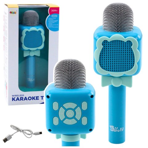 Bezprzewodowy Mikrofon Bluetooth Karaoke Nagrywanie Zmiana Głosu Niebieski LEAN Toys Bezprzewodowy Mikrofon Bluetooth Karaoke Nagrywanie Zmiana Głosu Niebieski LEAN Toys