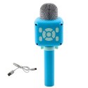 Bezprzewodowy Mikrofon Bluetooth Karaoke Nagrywanie Zmiana Głosu Niebieski LEAN Toys
