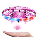 Dron UFO Sterowany Ręką RC Światła LED Różowy LEAN Toys