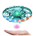 Dron UFO Sterowany Ręką RC Światła LED Turkusowy LEAN Toys