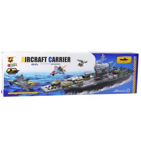 Duży Lotniskowiec Wojskowy Myśliwce Czołgi Pojazdy 70cm LEAN Toys Duży Lotniskowiec Wojskowy Myśliwce Czołgi Pojazdy 70cm LEAN Toys