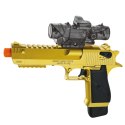 Elektryczny Pistolet na Kulki Wodne Strzałki Piankowe Złoty LEAN Toys