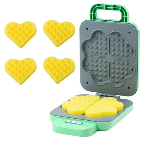 Gofrownica Zabawkowa Dla Dzieci Na Baterie Światła Rumienienia Zielona LEAN Toys Gofrownica Zabawkowa Dla Dzieci Na Baterie Światła Rumienienia Zielona LEAN Toys