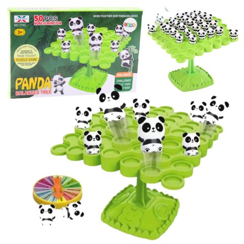 Gra Zręcznościowa Balansujące Skaczące Pandy Drzewo 50el LEAN Toys Gra Zręcznościowa Balansujące Skaczące Pandy Drzewo 50el LEAN Toys