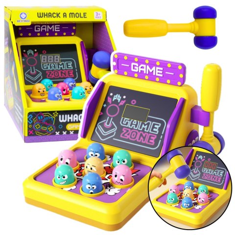 Gra Zręcznościowa Whack A Mole Automat Z Młotkiem Światła Dźwięki LEAN Toys Gra Zręcznościowa Whack A Mole Automat Z Młotkiem Światła Dźwięki LEAN Toys