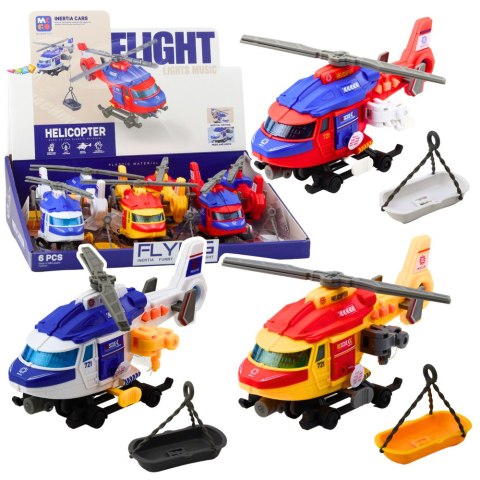 Helikopter Ratunkowy Nosze Hak Wciągarka Napęd Światła Dźwięki Mix LEAN Toys Helikopter Ratunkowy Nosze Hak Wciągarka Napęd Światła Dźwięki Mix LEAN Toys