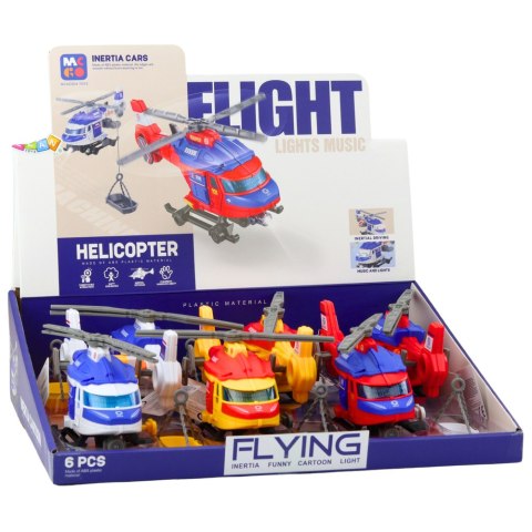 Helikopter Ratunkowy Nosze Hak Wciągarka Napęd Światła Dźwięki Mix LEAN Toys Helikopter Ratunkowy Nosze Hak Wciągarka Napęd Światła Dźwięki Mix LEAN Toys