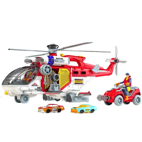 Helikopter Ratunkowy Wielofunkcyjny Akcesoria Zestaw Światła Dźwięki LEAN Toys Helikopter Ratunkowy Wielofunkcyjny Akcesoria Zestaw Światła Dźwięki LEAN Toys
