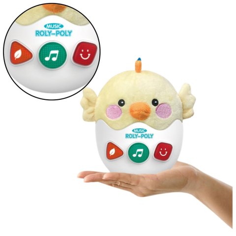 Interaktywna Wańka Wstańka Kurczak Światła Dźwięki Żółty LEAN Toys Interaktywna Wańka Wstańka Kurczak Światła Dźwięki Żółty LEAN Toys