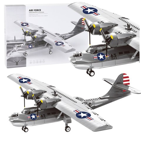 Klocki Konstrukcyjne Samolot PBY-5A Catalina 364el LEAN Toys