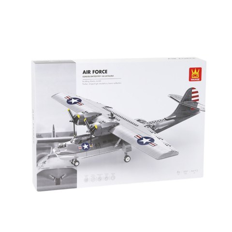 Klocki Konstrukcyjne Samolot PBY-5A Catalina 364el LEAN Toys Klocki Konstrukcyjne Samolot PBY-5A Catalina 364el LEAN Toys