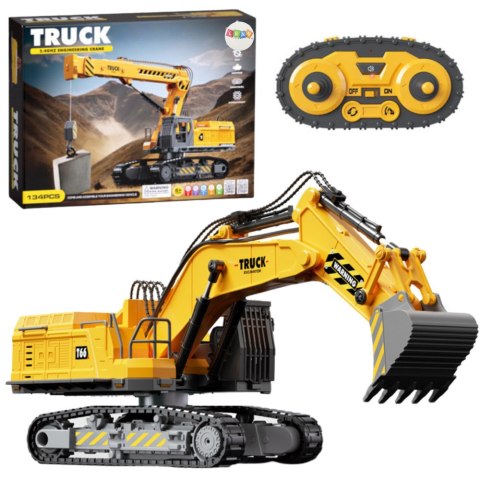 Koparka Gąsienicowa Do Złożenia DIY Zdalnie Sterowana RC 133el LEAN Toys Koparka Gąsienicowa Do Złożenia DIY Zdalnie Sterowana RC 133el LEAN Toys