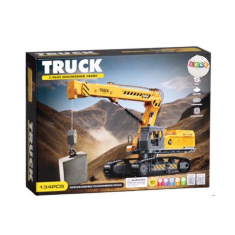 Koparka Gąsienicowa Do Złożenia DIY Zdalnie Sterowana RC 133el LEAN Toys Koparka Gąsienicowa Do Złożenia DIY Zdalnie Sterowana RC 133el LEAN Toys