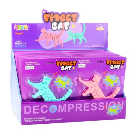 Kot Puzzle Fidget 3D Układanka Elastyczny Do Wyginania Mix LEAN TOYS Kot Puzzle Fidget 3D Układanka Elastyczny Do Wyginania Mix LEAN TOYS
