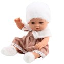 Lalka Bobas Beżowa Sukienka Czapka Kołnierzyk Skarpetki LEAN Toys