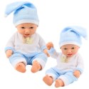 Lalka Bobas W Niebieskiej Piżamce Czapeczka z Pomponem LEAN Toys