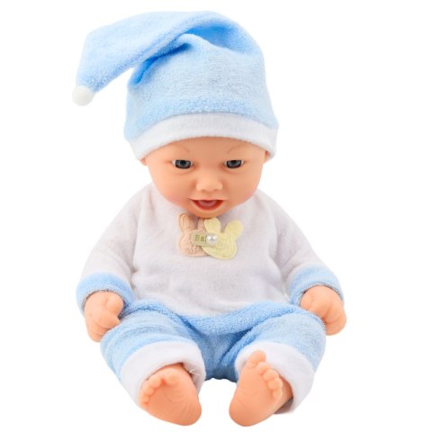 Lalka Bobas W Niebieskiej Piżamce Czapeczka z Pomponem LEAN Toys Lalka Bobas W Niebieskiej Piżamce Czapeczka z Pomponem LEAN Toys