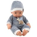 Lalka Bobas W Szarej Piżamce z Gwiazdkami Czapeczka LEAN Toys