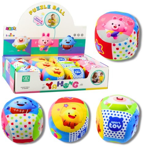 Miękka Piłka Z Grzechotką Dla Malucha Kolorowa 9cm LEAN TOYS Miękka Piłka Z Grzechotką Dla Malucha Kolorowa 9cm LEAN TOYS