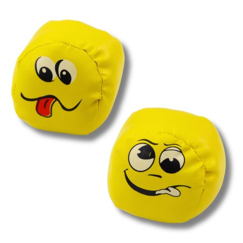 Miękkie Piłki Sportowe Emotki Żółte Zestaw 6szt 7cm LEAN TOYS Miękkie Piłki Sportowe Emotki Żółte Zestaw 6szt 7cm LEAN TOYS