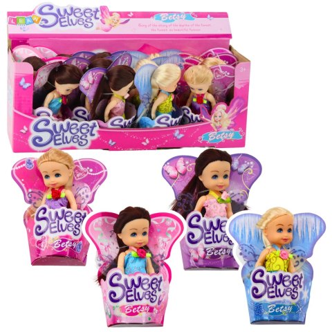 Mini Laleczka Wróżka Elf Niebieska Fioletowa Różowa Mix 11,5cm LEAN TOYS Mini Laleczka Wróżka Elf Niebieska Fioletowa Różowa Mix 11,5cm LEAN TOYS
