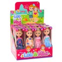 Mini Laleczka Z Długimi Włosami W Sukience 15cm Mix LEAN TOYS