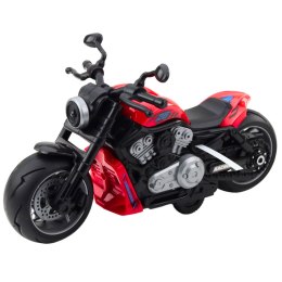 Motocykl Zabawkowy Na Baterie Napęd Światła Dźwięki Czerwony LEAN Toys