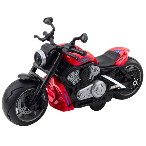 Motocykl Zabawkowy Na Baterie Napęd Światła Dźwięki Czerwony LEAN Toys Motocykl Zabawkowy Na Baterie Napęd Światła Dźwięki Czerwony LEAN Toys