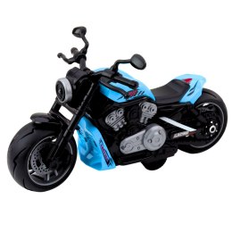 Motocykl Zabawkowy Na Baterie Napęd Światła Dźwięki Niebieski LEAN Toys