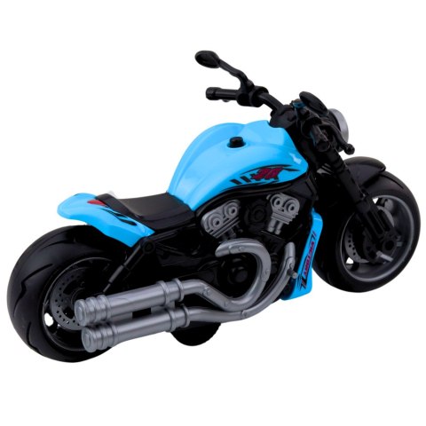 Motocykl Zabawkowy Na Baterie Napęd Światła Dźwięki Niebieski LEAN Toys Motocykl Zabawkowy Na Baterie Napęd Światła Dźwięki Niebieski LEAN Toys