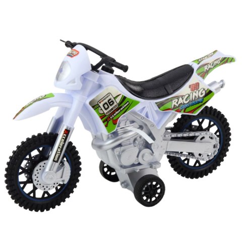 Motor Crossowy Off-Road Napęd Światła Dźwięki Biały LEAN Toys Motor Crossowy Off-Road Napęd Światła Dźwięki Biały LEAN Toys