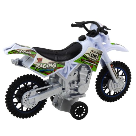 Motor Crossowy Off-Road Napęd Światła Dźwięki Biały LEAN Toys Motor Crossowy Off-Road Napęd Światła Dźwięki Biały LEAN Toys
