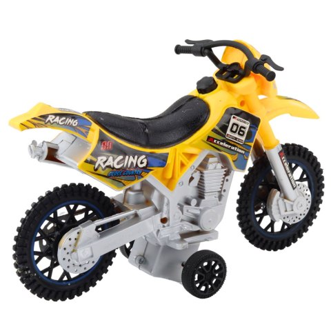 Motor Crossowy Off-Road Napęd Światła Dźwięki Żółty LEAN TOYS Motor Crossowy Off-Road Napęd Światła Dźwięki Żółty LEAN TOYS