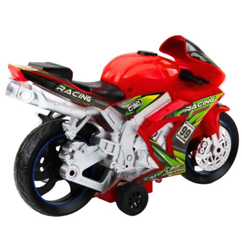 Motor Wyścigowy Ścigacz Napęd Światła Dźwięki Czerwony LEAN Toys Motor Wyścigowy Ścigacz Napęd Światła Dźwięki Czerwony LEAN Toys