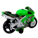 Motor Wyścigowy Ścigacz Napęd Światła Dźwięki Zielony LEAN Toys
