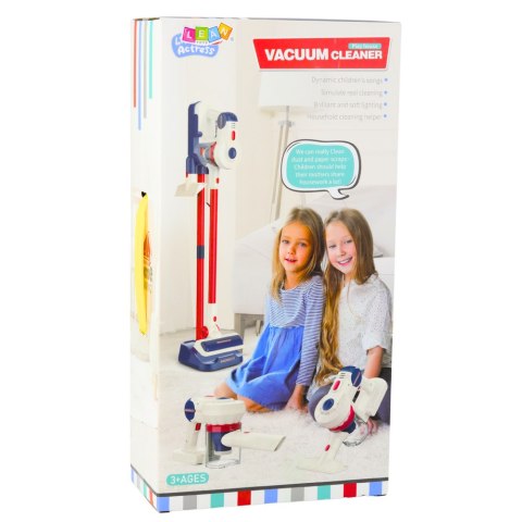 Odkurzacz Pionowy Zestaw do Sprzątania Dla Dzieci Stacja Światła Dźwięki Biały LEAN Toys Odkurzacz Pionowy Zestaw do Sprzątania Dla Dzieci Stacja Światła Dźwięki Biały LEAN Toys