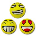 Piłka Do Odbijania Ugniatania Piankowa Piłeczka Emotka Żółta 10cm LEAN TOYS