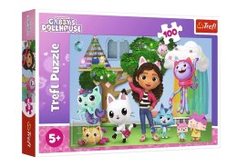 Puzzle - 100 - Koci Domek Gabi - Universal Gabbys Dollhouse 16464 Trefl Puzzle