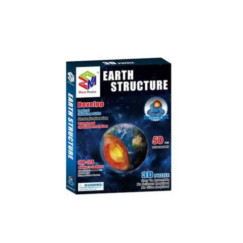 Puzzle 3D Edukacyjne Planeta Ziemia Jądro Ziemskie 50el LEAN Toys Puzzle 3D Edukacyjne Planeta Ziemia Jądro Ziemskie 50el LEAN Toys