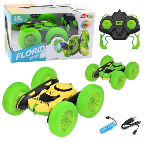 Samochód Kaskaderski Auto Zdalnie Sterowane RC 360° Zielony LEAN Toys Samochód Kaskaderski Auto Zdalnie Sterowane RC 360° Zielony LEAN Toys