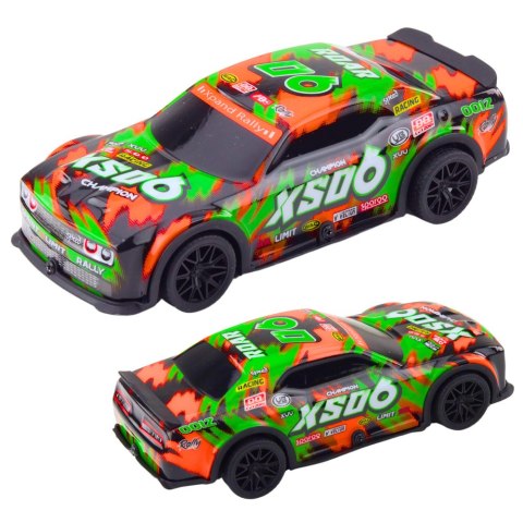 Samochód Wyścigowy XS06 Napęd Światła Dźwięki Pomarańczowy Niebieski LEAN Toys Samochód Wyścigowy XS06 Napęd Światła Dźwięki Pomarańczowy Niebieski LEAN Toys