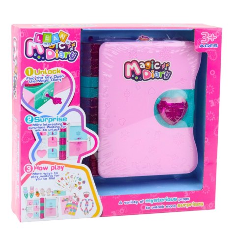 Sekretny Pamiętnik Na Kłódkę Notes Skrytka Kluczyk Akcesoria Różowy LEAN Toys Sekretny Pamiętnik Na Kłódkę Notes Skrytka Kluczyk Akcesoria Różowy LEAN Toys