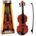 Skrzypce Instrument Dla Dzieci Smyczek Ciemny Brązowy LEAN Toys